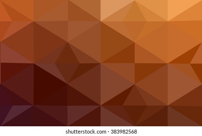 Dark orange polygonal illustration, which consist of triangles. Geometric background in Origami style with gradient. Triangular design for your business.