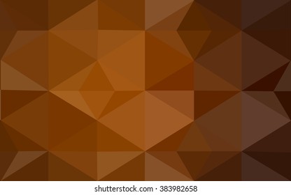 Dark orange polygonal illustration, which consist of triangles. Geometric background in Origami style with gradient. Triangular design for your business.