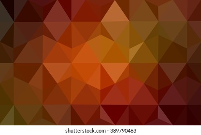 Dark orange polygonal illustration, which consist of triangles. Geometric background in Origami style with gradient. Triangular design for your business.