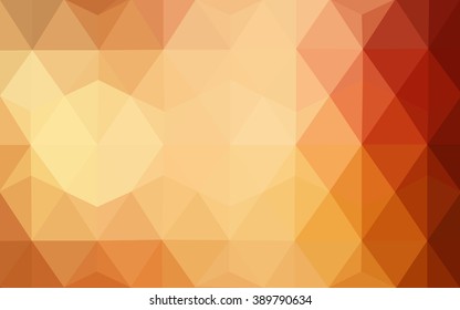 Dark orange polygonal illustration, which consist of triangles. Geometric background in Origami style with gradient. Triangular design for your business.