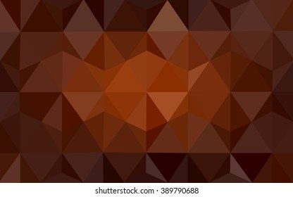 Dark orange polygonal illustration, which consist of triangles. Geometric background in Origami style with gradient. Triangular design for your business.