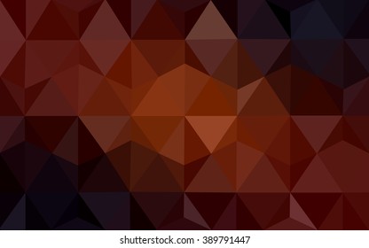 Dark orange polygonal illustration, which consist of triangles. Geometric background in Origami style with gradient. Triangular design for your business.