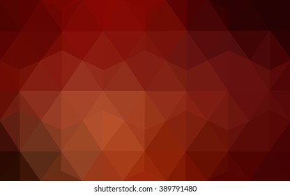Dark orange polygonal illustration, which consist of triangles. Geometric background in Origami style with gradient. Triangular design for your business.