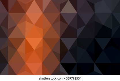 Dark orange polygonal illustration, which consist of triangles. Geometric background in Origami style with gradient. Triangular design for your business.