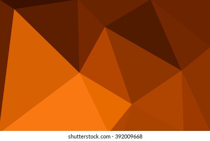 Dark orange polygonal illustration, which consist of triangles. Geometric background in Origami style with gradient. Triangular design for your business.
