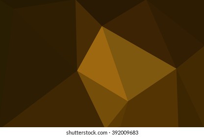 Dark orange polygonal illustration, which consist of triangles. Geometric background in Origami style with gradient. Triangular design for your business.