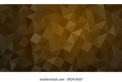 Dark orange polygonal illustration, which consist of triangles. Geometric background in Origami style with gradient. Triangular design for your business.