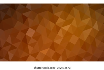 Dark orange polygonal illustration, which consist of triangles. Geometric background in Origami style with gradient. Triangular design for your business.