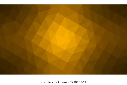 Dark orange polygonal illustration, which consist of triangles. Geometric background in Origami style with gradient. Triangular design for your business.