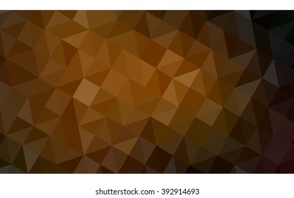 Dark orange polygonal illustration, which consist of triangles. Geometric background in Origami style with gradient. Triangular design for your business.
