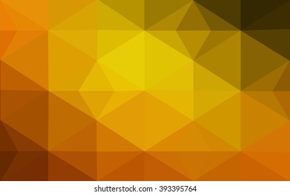 Dark orange polygonal illustration, which consist of triangles. Geometric background in Origami style with gradient. Triangular design for your business.