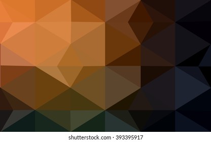 Dark orange polygonal illustration, which consist of triangles. Geometric background in Origami style with gradient. Triangular design for your business.