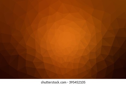 Dark orange polygonal illustration, which consist of triangles. Geometric background in Origami style with gradient. Triangular design for your business.