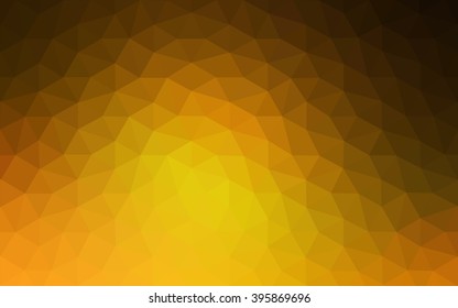 Dark orange polygonal illustration, which consist of triangles. Geometric background in Origami style with gradient. Triangular design for your business.