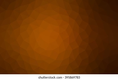 Dark orange polygonal illustration, which consist of triangles. Geometric background in Origami style with gradient. Triangular design for your business.