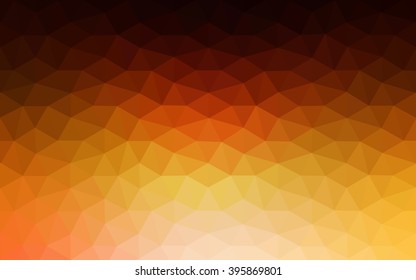 Dark orange polygonal illustration, which consist of triangles. Geometric background in Origami style with gradient. Triangular design for your business.