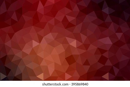 Dark orange polygonal illustration, which consist of triangles. Geometric background in Origami style with gradient. Triangular design for your business.