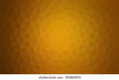 Dark orange polygonal illustration, which consist of triangles. Geometric background in Origami style with gradient. Triangular design for your business.