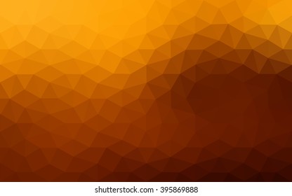 Dark orange polygonal illustration, which consist of triangles. Geometric background in Origami style with gradient. Triangular design for your business.