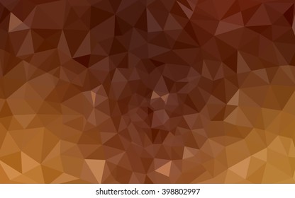 Dark orange polygonal illustration, which consist of triangles. Geometric background in Origami style with gradient. Triangular design for your business.