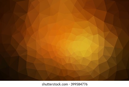 Dark orange polygonal illustration, which consist of triangles. Geometric background in Origami style with gradient. Triangular design for your business.