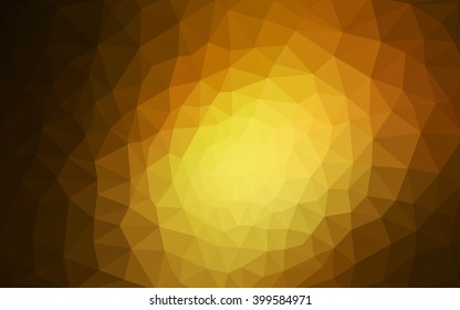 Dark orange polygonal illustration, which consist of triangles. Geometric background in Origami style with gradient. Triangular design for your business.