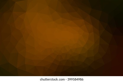 Dark orange polygonal illustration, which consist of triangles. Geometric background in Origami style with gradient. Triangular design for your business.