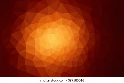 Dark orange polygonal illustration, which consist of triangles. Geometric background in Origami style with gradient. Triangular design for your business.