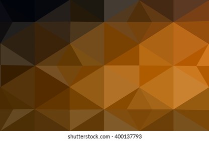 Dark orange polygonal illustration, which consist of triangles. Geometric background in Origami style with gradient. Triangular design for your business.