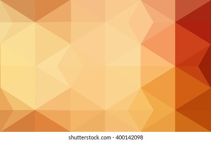 Dark orange polygonal illustration, which consist of triangles. Geometric background in Origami style with gradient. Triangular design for your business.