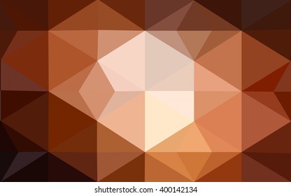 Dark orange polygonal illustration, which consist of triangles. Geometric background in Origami style with gradient. Triangular design for your business.