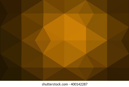 Dark orange polygonal illustration, which consist of triangles. Geometric background in Origami style with gradient. Triangular design for your business.