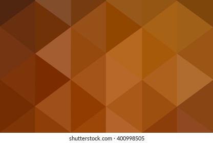 Dark orange polygonal illustration, which consist of triangles. Geometric background in Origami style with gradient. Triangular design for your business.