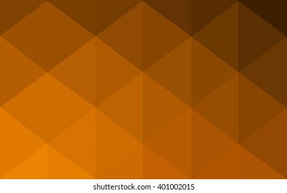 Dark orange polygonal illustration, which consist of triangles. Geometric background in Origami style with gradient. Triangular design for your business.
