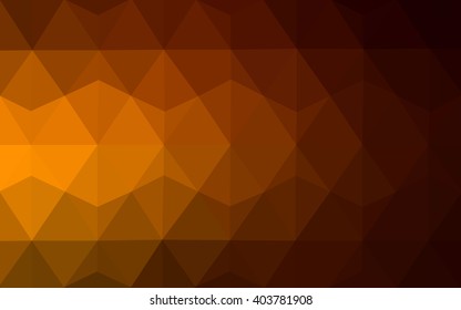 Dark orange polygonal illustration, which consist of triangles. Geometric background in Origami style with gradient. Triangular design for your business.