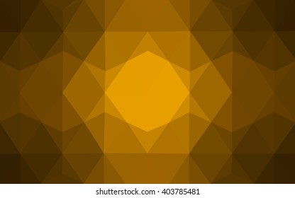 Dark orange polygonal illustration, which consist of triangles. Geometric background in Origami style with gradient. Triangular design for your business.