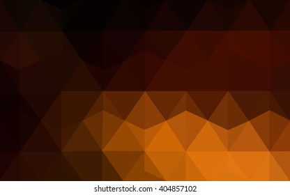 Dark orange polygonal illustration, which consist of triangles. Geometric background in Origami style with gradient. Triangular design for your business.