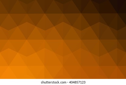 Dark orange polygonal illustration, which consist of triangles. Geometric background in Origami style with gradient. Triangular design for your business.