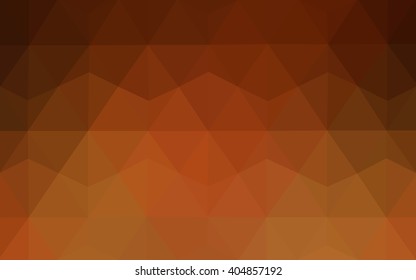 Dark orange polygonal illustration, which consist of triangles. Geometric background in Origami style with gradient. Triangular design for your business.