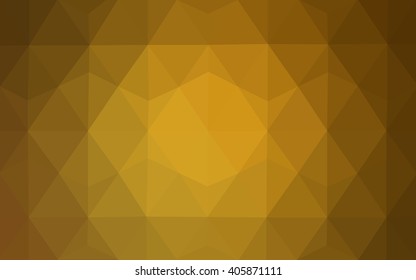 Dark orange polygonal illustration, which consist of triangles. Geometric background in Origami style with gradient. Triangular design for your business.