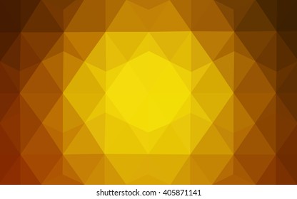 Dark orange polygonal illustration, which consist of triangles. Geometric background in Origami style with gradient. Triangular design for your business.