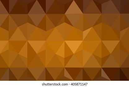 Dark orange polygonal illustration, which consist of triangles. Geometric background in Origami style with gradient. Triangular design for your business.
