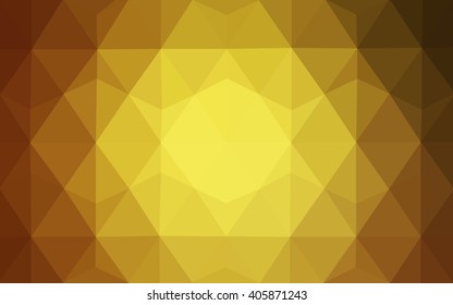 Dark orange polygonal illustration, which consist of triangles. Geometric background in Origami style with gradient. Triangular design for your business.