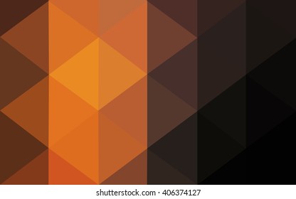 Dark orange polygonal illustration, which consist of triangles. Geometric background in Origami style with gradient. Triangular design for your business.