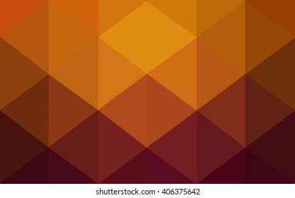 Dark orange polygonal illustration, which consist of triangles. Geometric background in Origami style with gradient. Triangular design for your business.