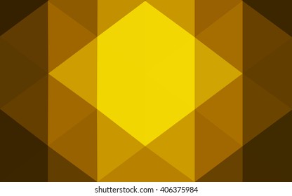 Dark orange polygonal illustration, which consist of triangles. Geometric background in Origami style with gradient. Triangular design for your business.