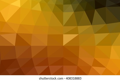 Dark orange polygonal illustration, which consist of triangles. Triangular design for your business. Geometric background in Origami style with gradient.