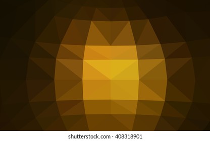 Dark orange polygonal illustration, which consist of triangles. Triangular design for your business. Geometric background in Origami style with gradient.