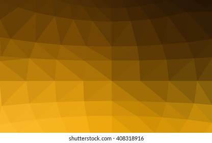 Dark orange polygonal illustration, which consist of triangles. Triangular design for your business. Geometric background in Origami style with gradient.