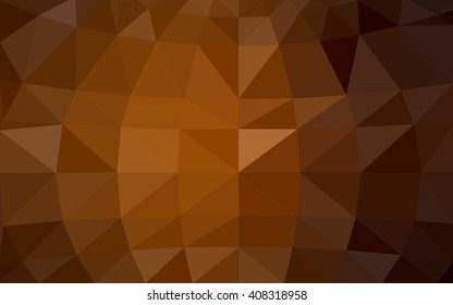 Dark orange polygonal illustration, which consist of triangles. Triangular design for your business. Geometric background in Origami style with gradient.